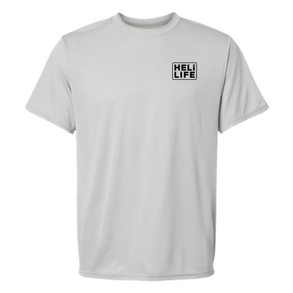 performance workout t-shirt in grey. Elevated workout shirt for pilots. 