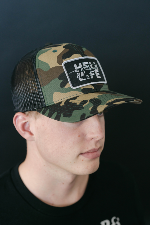 Lightweight Camo Front Cap - Camo Curved - HELI LIFE