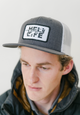 Breathable Mesh Cap - White/Gray Flat Bill - HELI LIFE